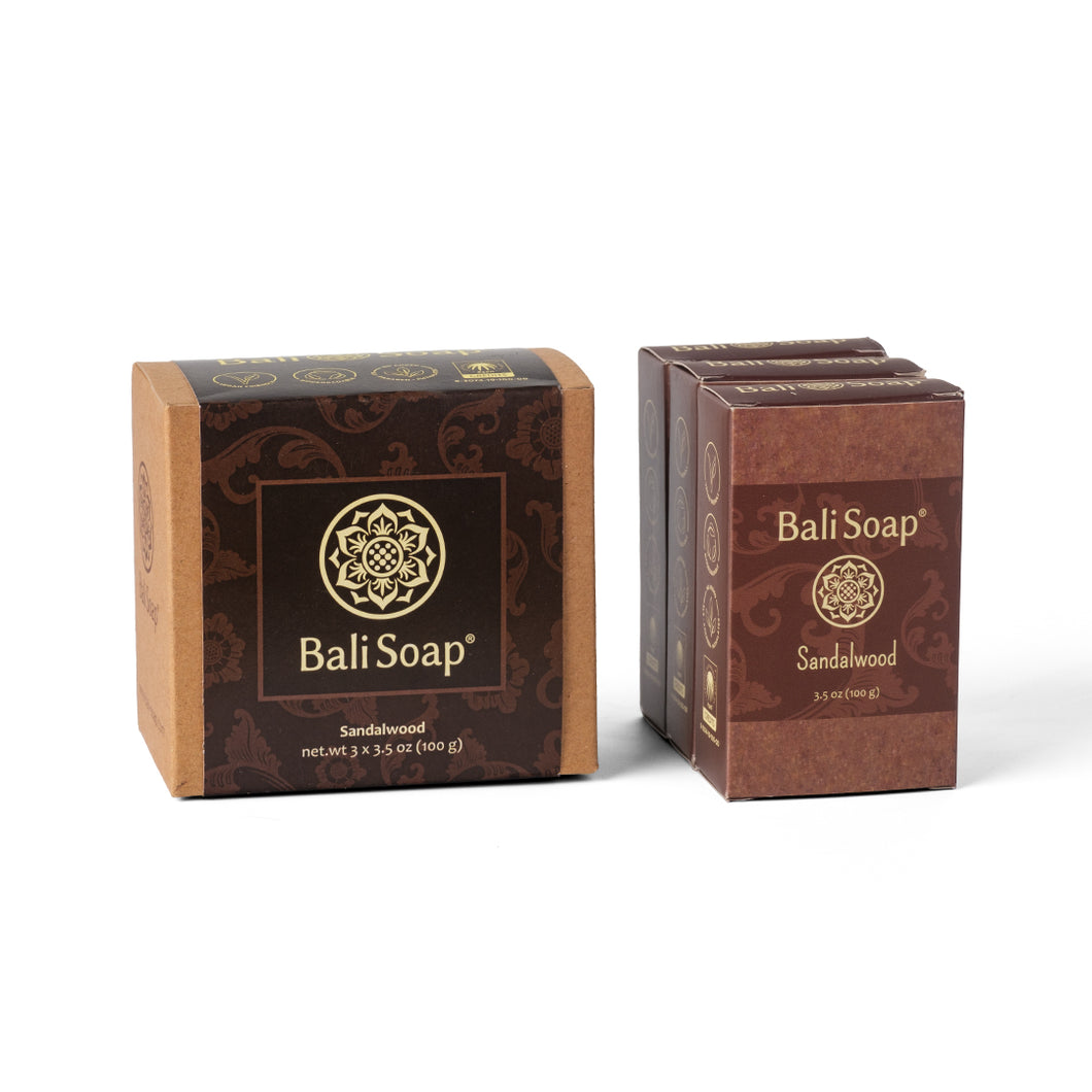Natural Soap Sandalwood set of 3
